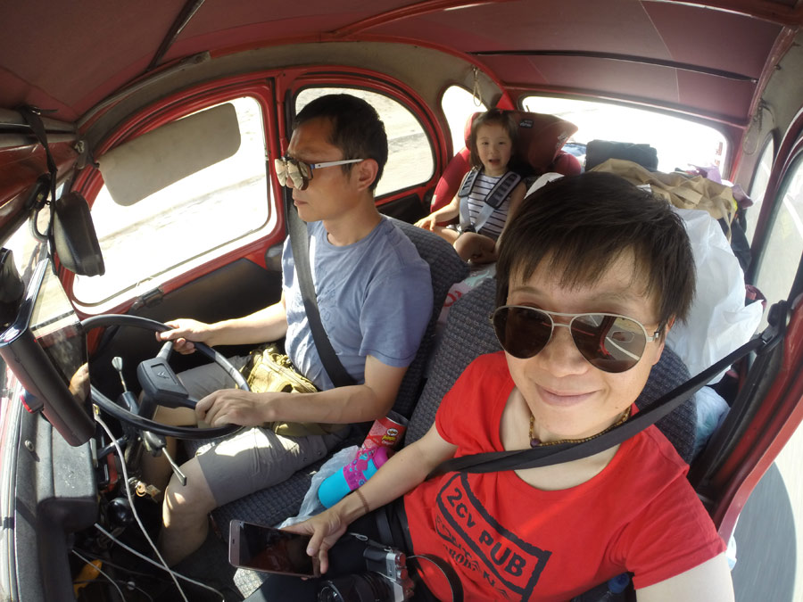 Chinese couple enjoys their driving across countries