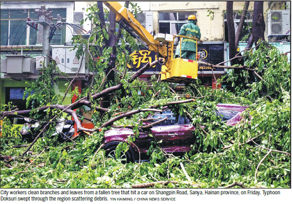 Typhoons continue to thrash south