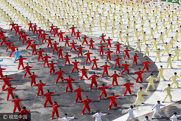 Athletes from 57 countries and regions participate in tai chi competition in China