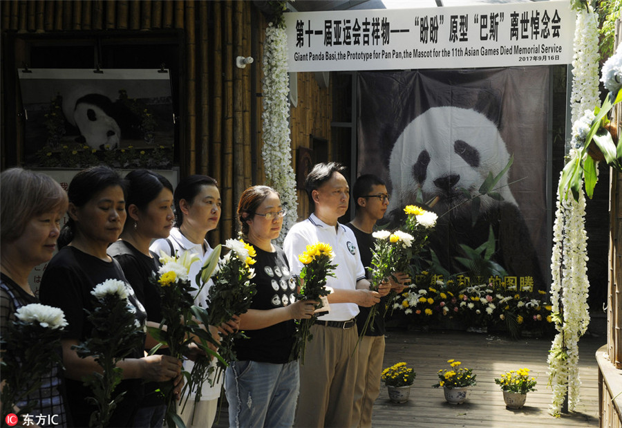 People pay tribute to world's oldest panda