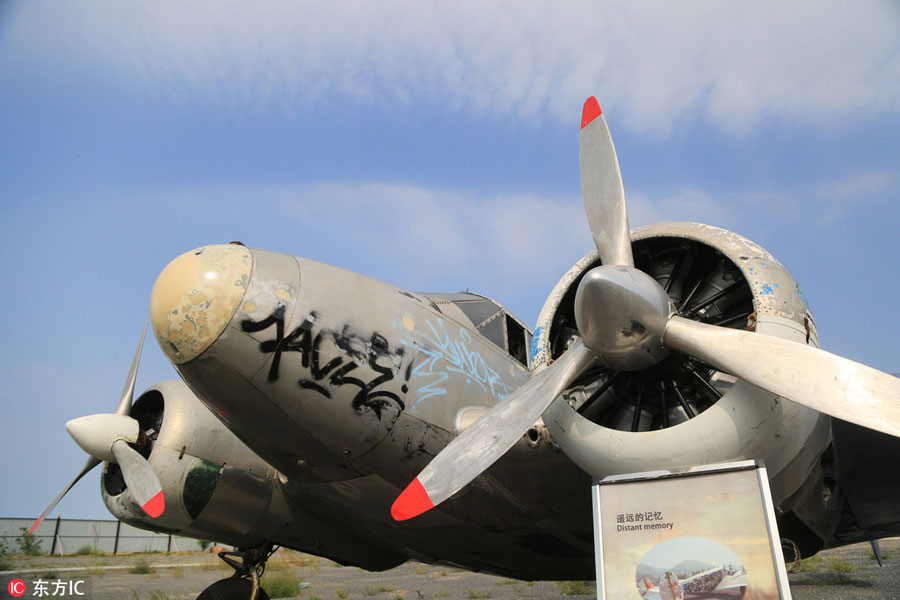 World War II-era aircrafts seen on display in NE China