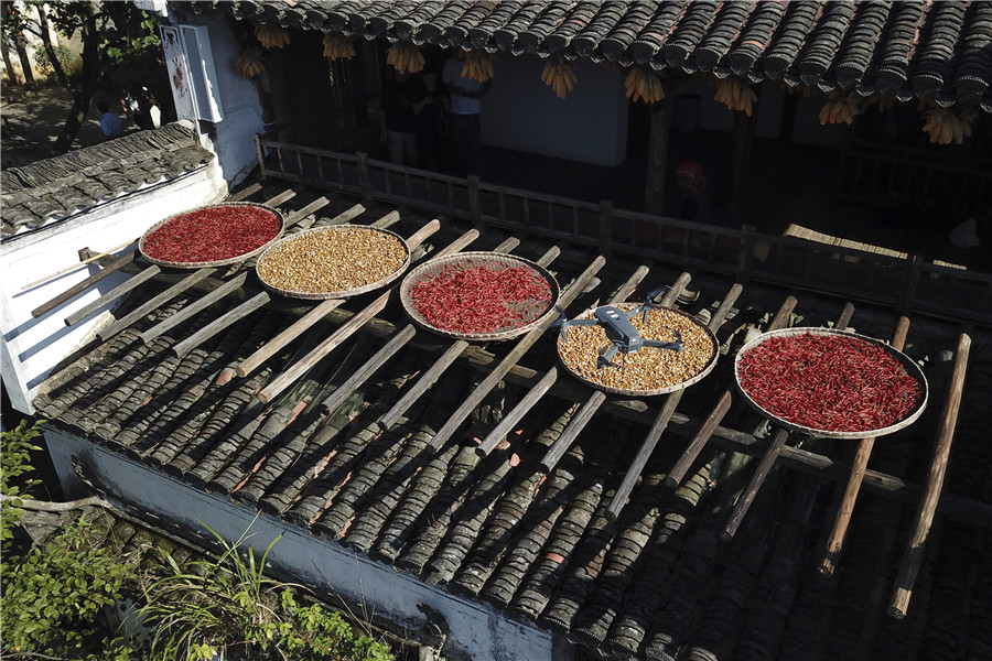 Legends of fall in mountains of Wuyuan town