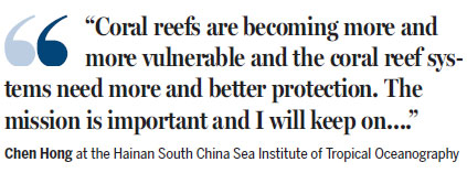 Coral scientist sees new tide of hope to protect Hainan reefs