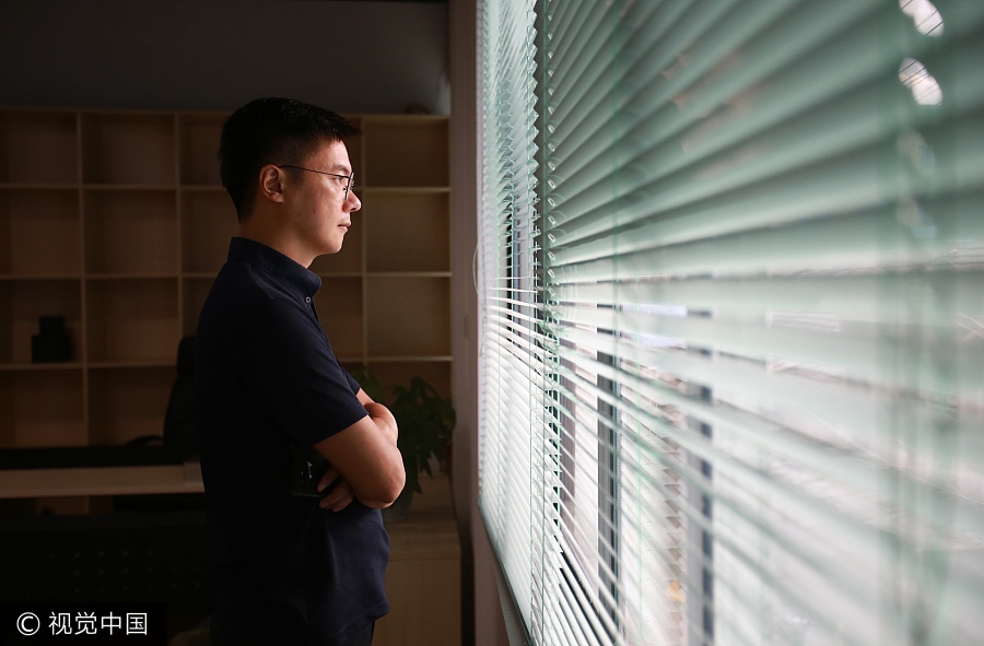 Businessman makes home in container