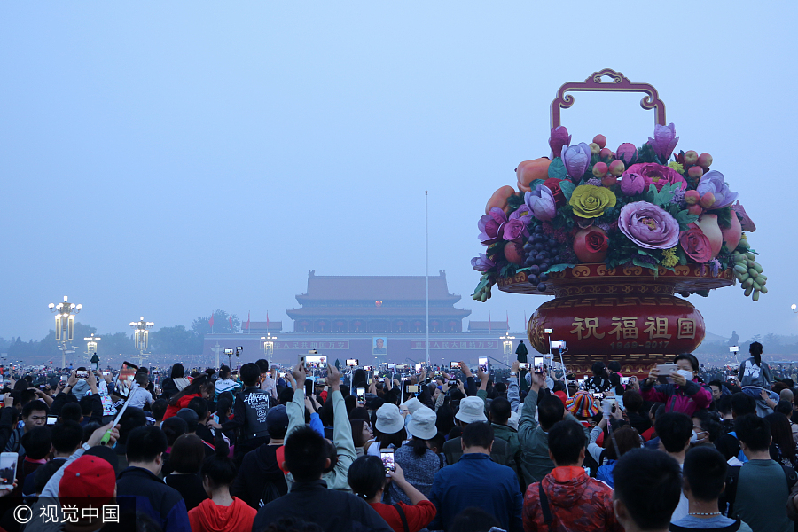 A look back at crowded China spots during the holiday week