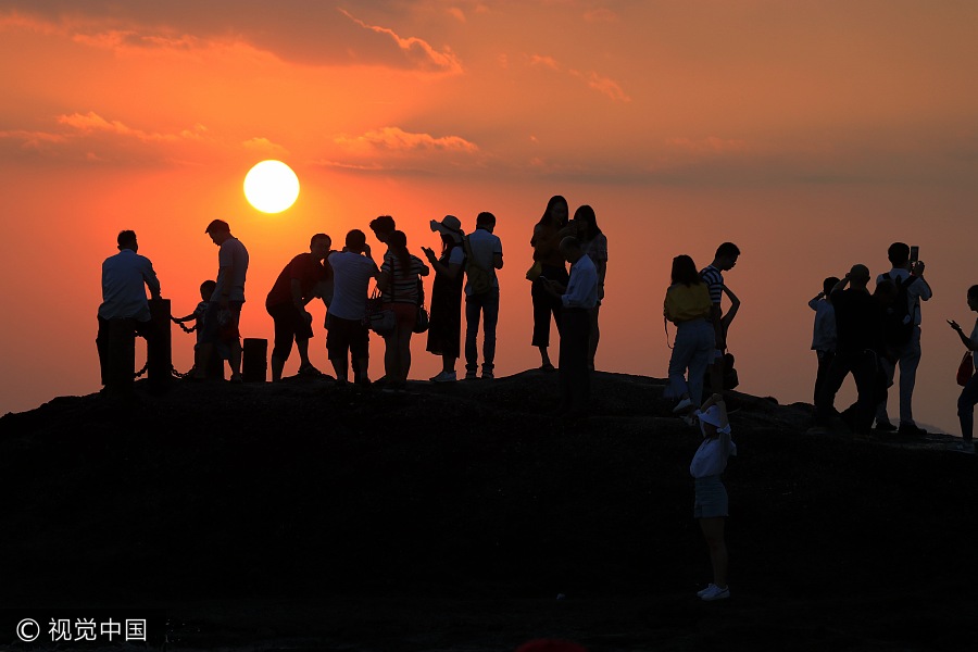 A look back at crowded China spots during the holiday week