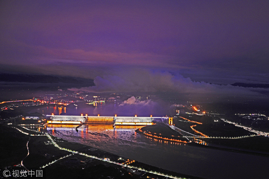 Night charm of Three Gorges Dam