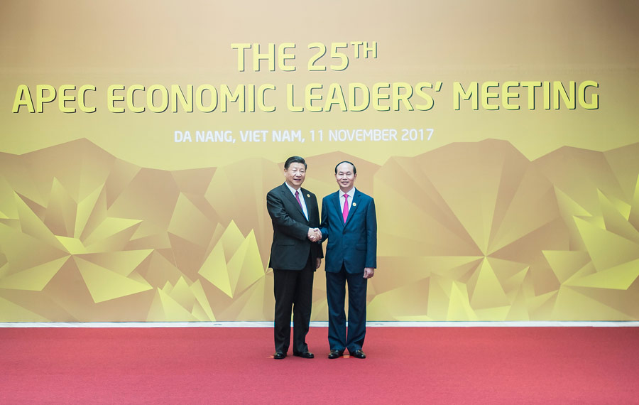 In pics: Xi's hectic schedule during APEC meetings in Vietnam