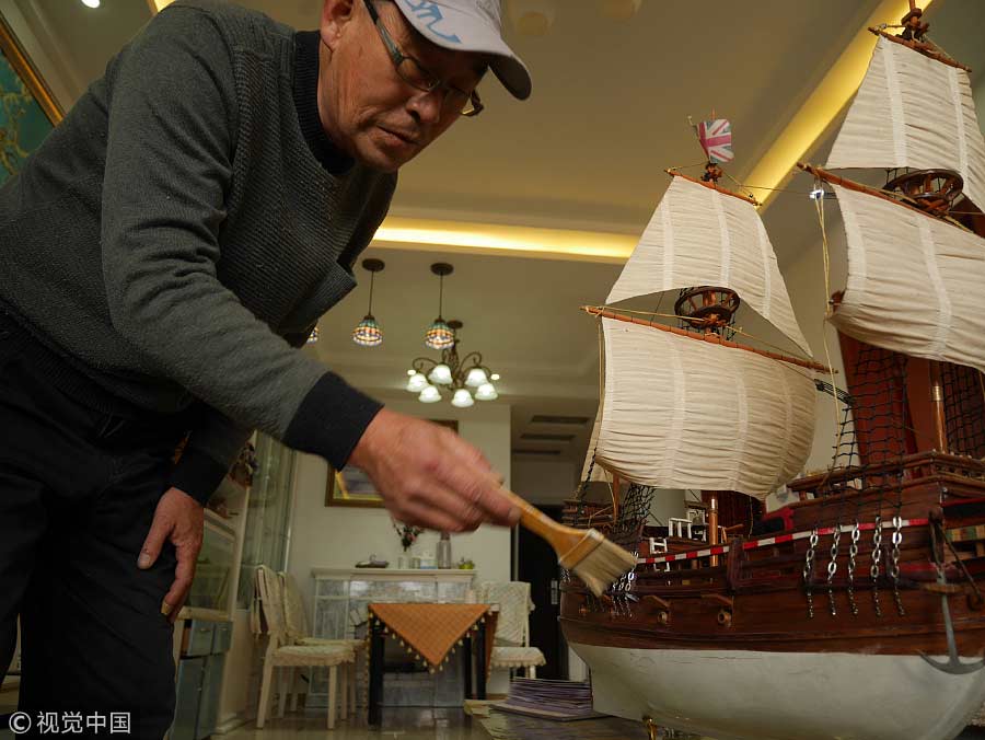 Chinese retiree becomes model ship master