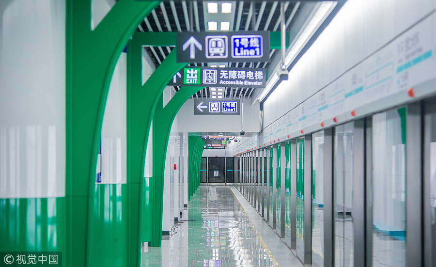 Beautiful designs grace Chengdu metro stations