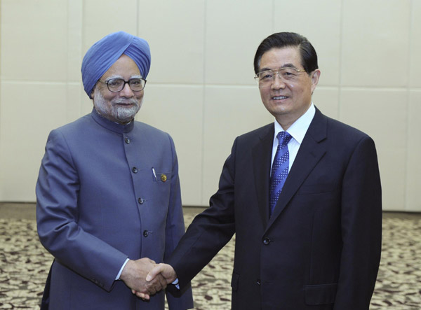 Chinese president meets Indian prime minister