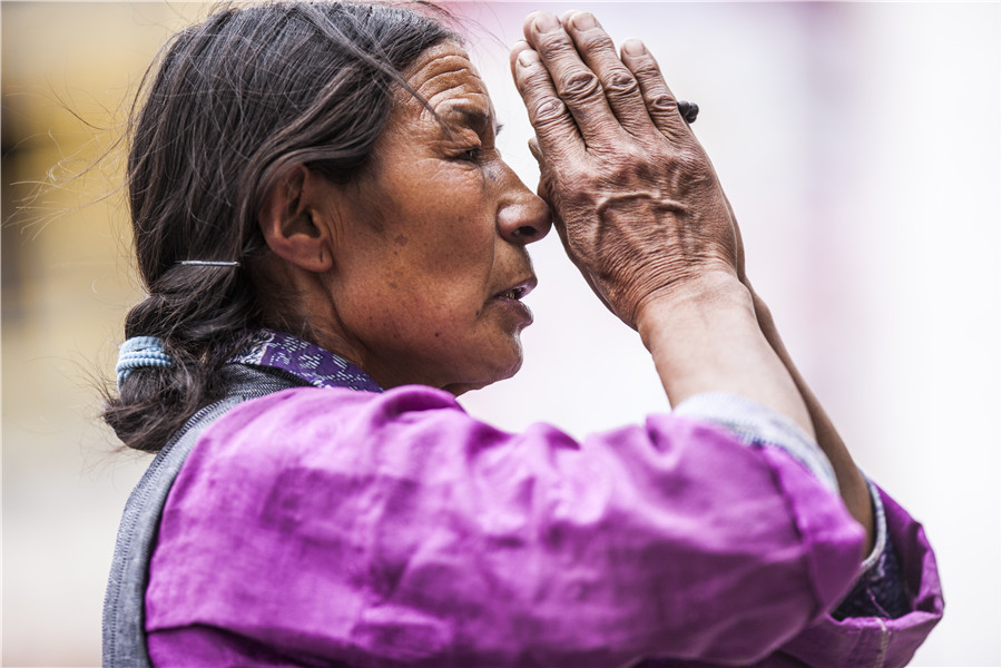 Devout Tibetan Buddhists