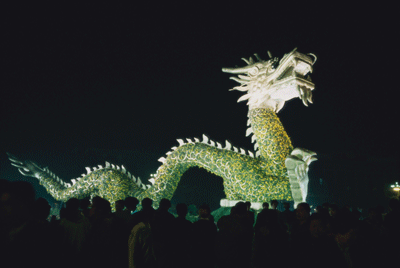Dragon Lights Tiananmen Square 1994
