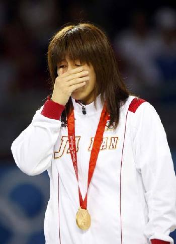 Gold medalists in tears