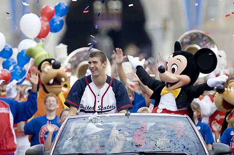 Disney honors Phelps' gold with parade