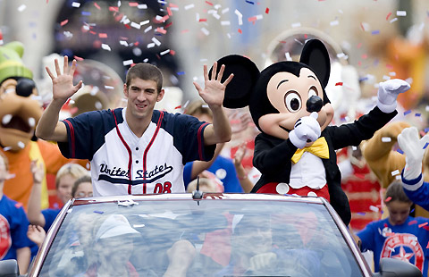 Disney honors Phelps' gold with parade