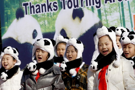 'Olympic pandas' head home
