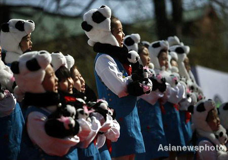 'Olympic pandas' head home