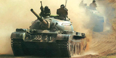 Domestically-made tanks of the PLA