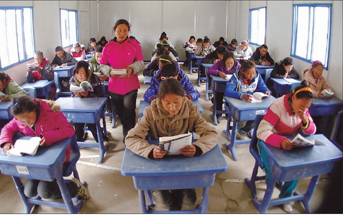 Classes resume in prefab house
