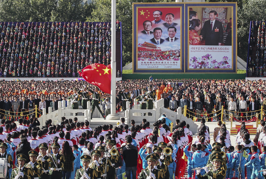 Grand ceremony held to mark Tibet's anniversary