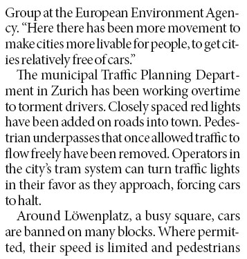 Traffic torments, by design