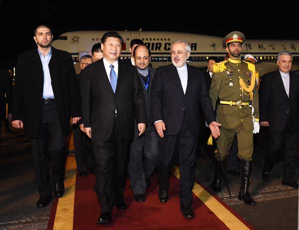 Président Xi arrive en Iran pour une visite d'Etat