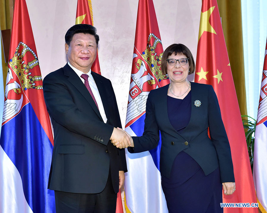 Xi Jinping rencontre le Premier ministre et le président du Parlement de la Serbie