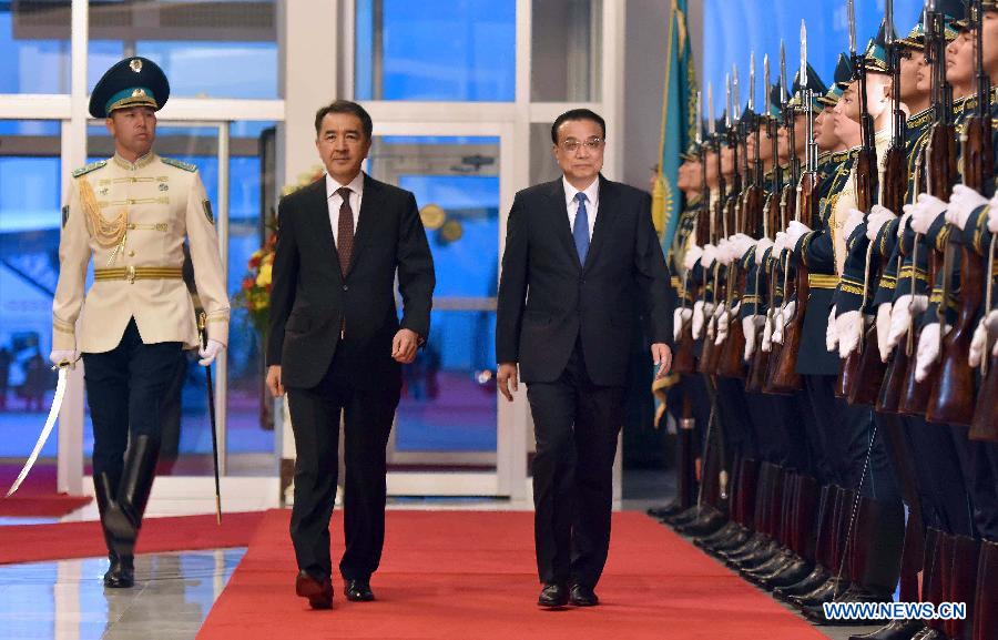 Le Premier ministre chinois entame une visite officielle au Kazakhstan