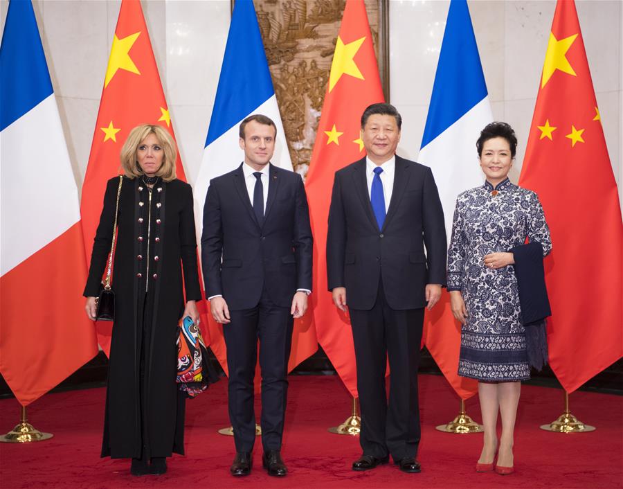 Xi Jinping reçoit Emmanuel Macron