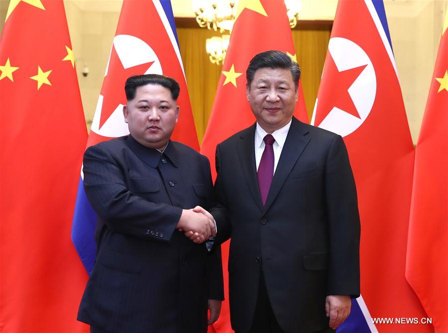 Entretien à Pékin entre Xi Jinping et Kim Jong Un