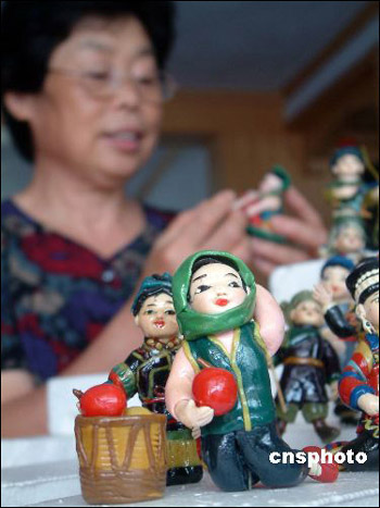 Dough figurines of