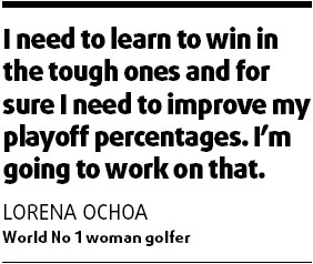 Ochoa hungry for LPGA win to avenge playoff defeat