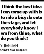 Yi at ease in NBA spotlight