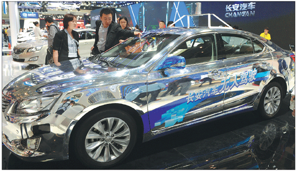 Chinese automakers charge to develop smart, connected cars