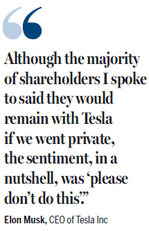 Tesla CEO Musk drops ambitions to take company private