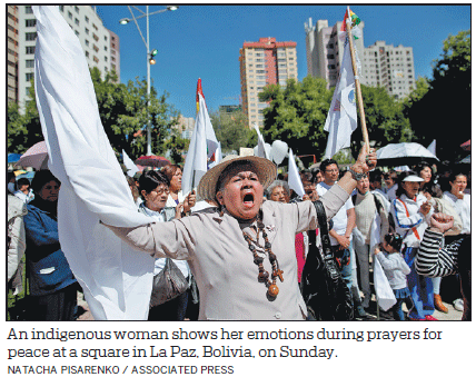 Aircraft tapped to restock shelves in protest-hit Bolivia