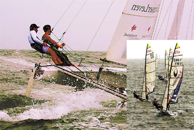 British sailors live up to reputation on day two