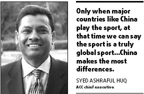 China to make cricket go global: Asian boss
