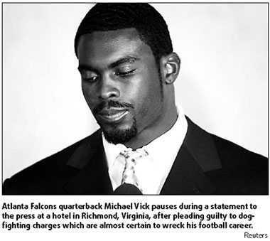 Vick's woes could hurt Falcons