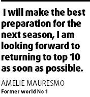 Mauresmo back from injury at China Open