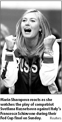 Sharapova gets the cold shoulder in Russia