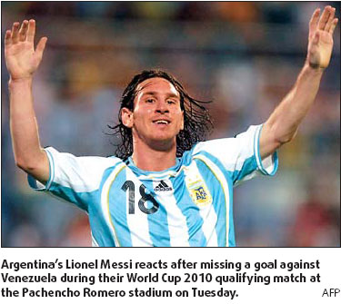 Messi strike helps Argentina to 2-0 win