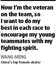 Fresh Wang leads short-track skaters