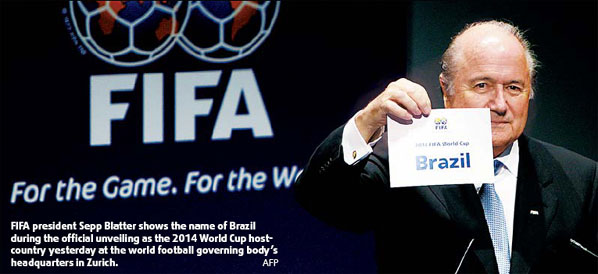 Brazil named as 2014 Cup host