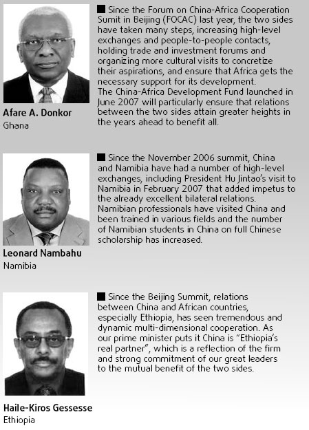 A year after China-Africa Summit what ambassadors to the country say