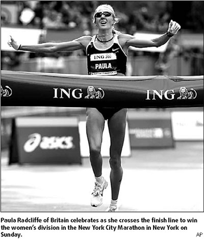Radcliffe happy to beat Wami in New York marathon win