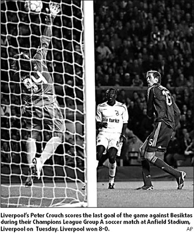 Liverpool sets Champions League record with 8-0 win