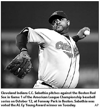 Sabathia wins American League Cy Young Award