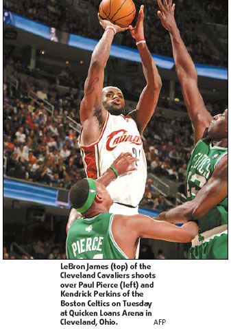 Cavaliers hand Celtics second loss of season